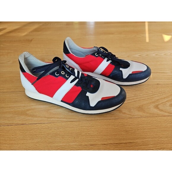 Duca‎ Del Cosma Energy Golf Shoes/cleats, Mens Size 14 Red, Blue White Euc - Picture 2 of 13